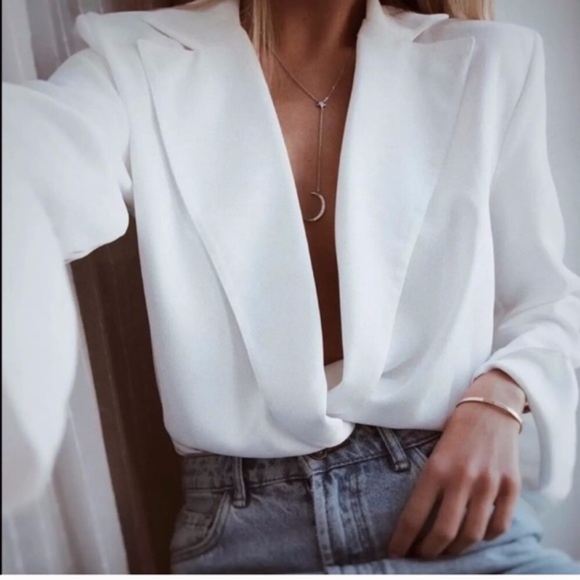 zara white bodysuit
